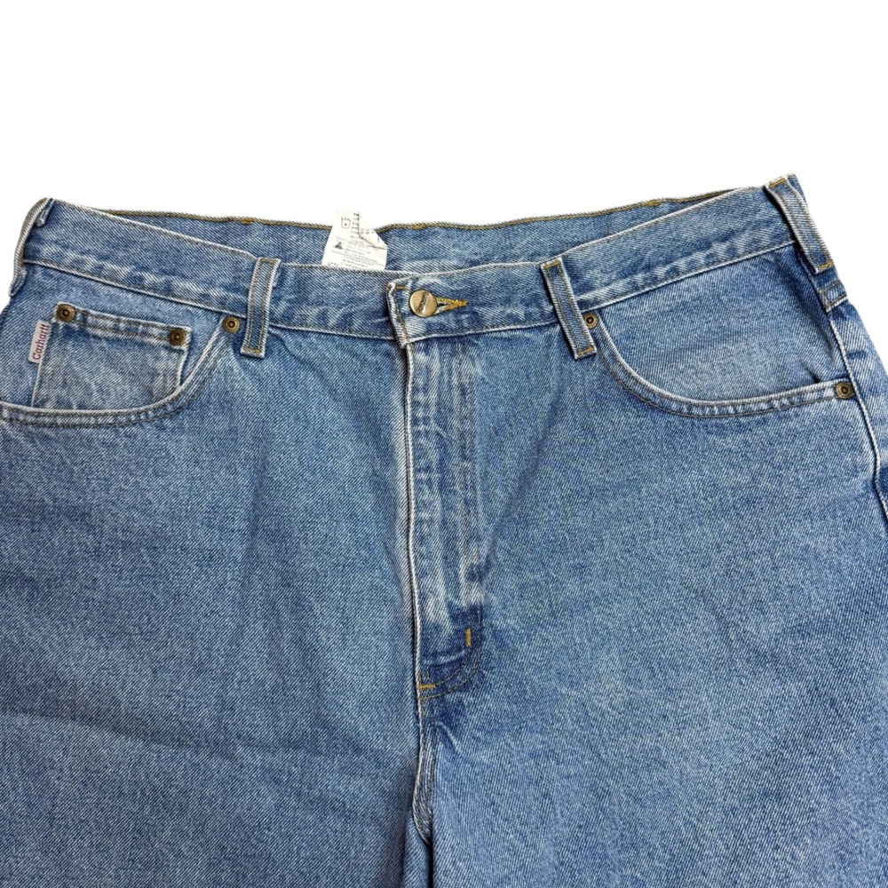 Carhartt B26STW Mens Relaxed Fit Denim Shorts Stonewash Blue Size 38 Cotton - Picture 3 of 7